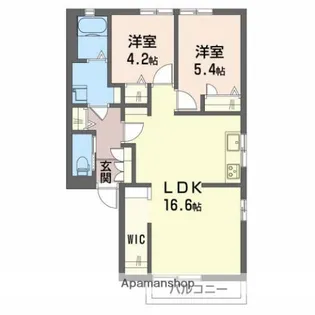 ボービラージュ中山台 C棟【2階】の間取り