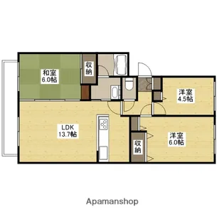 ハイネス楠【1階】の間取り