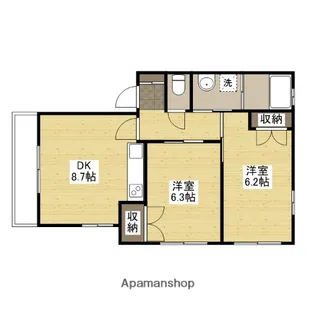 ルミエール庚午【1階】の間取り
