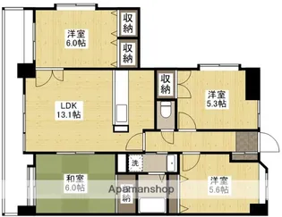 マンションリバーハンズ【7階】の間取り