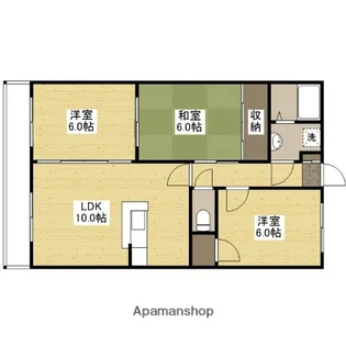 パークヒルズ天水【1階】の間取り