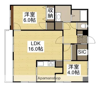 楠原パークビル【4階】の間取り