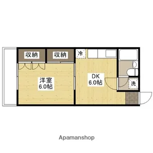 フローラ京橋【3階】の間取り
