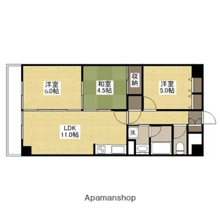 リバーサイド大須賀【9階】の間取り