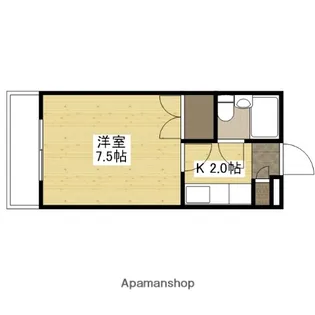 第2コーポ倉本【4階】の間取り