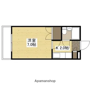 第2コーポ倉本【4階】の間取り