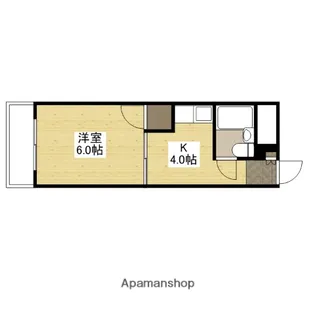 中広ハイム【4階】の間取り