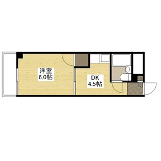 中広ハイム【4階】の間取り