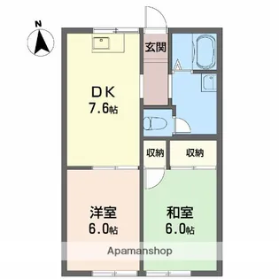 リバーサイド阿品【1階】の間取り