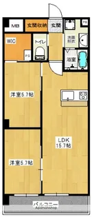 サンハイツ佐伯【5階】の間取り