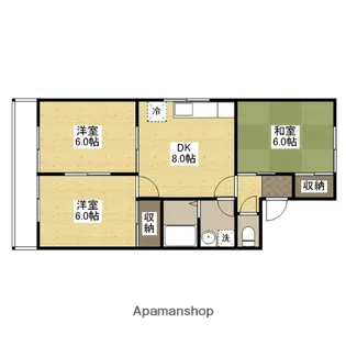 ユア中野 Ⅰ棟【2階】の間取り