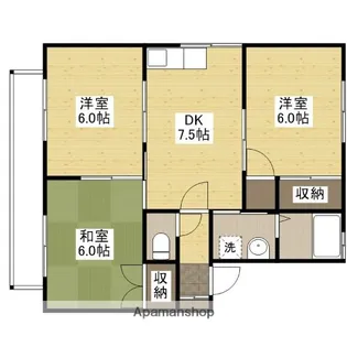 セジュールえびすA棟【2階】の間取り