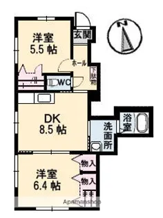 シャーメゾン亀山【1階】の間取り