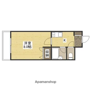 ステューディオ長束【4階】の間取り