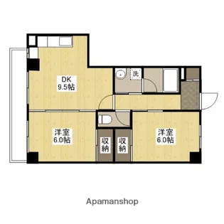 2DKの間取り画像