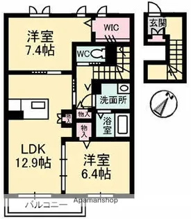 セーブル【2階】の間取り