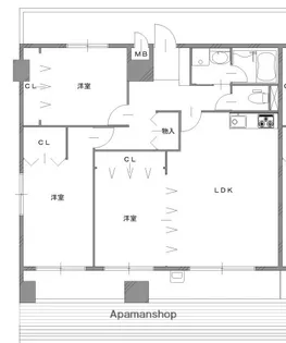 ラフォーレ十日市【8階】の間取り