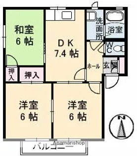 コーポ松久【2階】の間取り