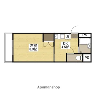 ウイング楽々園【4階】の間取り