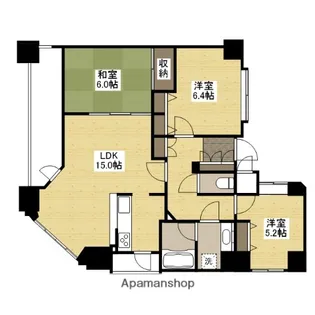 ライオンズマンション舟入本町【2階】の間取り