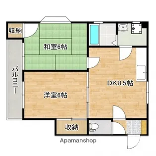 メゾン朝陽【1階】の間取り