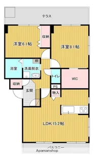 フェリカ天神川【1階】の間取り