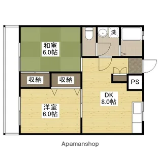 レジデンスハラ【4階】の間取り