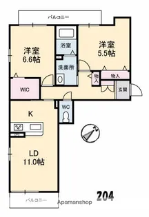 ベレオ大宮【2階】の間取り