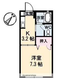 サントーク伴 B棟【1階】の間取り