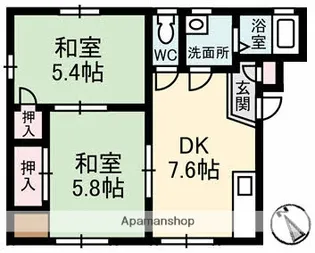 フレグランスマニス【1階】の間取り