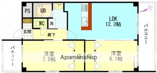 エスポワールサコモト【3階】の間取り