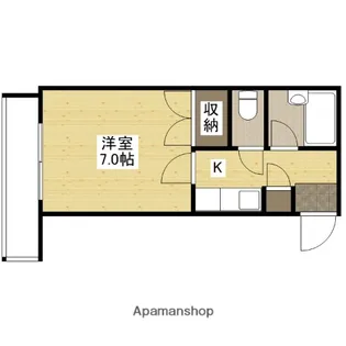 ベルパッソ三篠【6階】の間取り