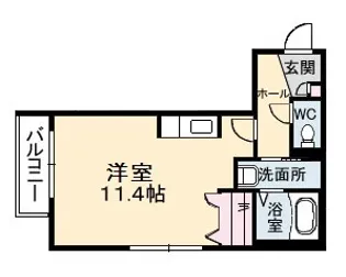 ベルヴュー段原【3階】の間取り