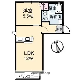 グランメール江波東【2階】の間取り