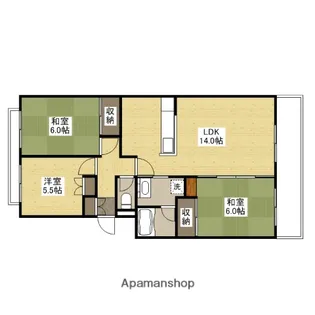 第2マルヒロハイツ【3階】の間取り