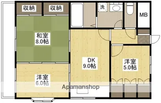 プロヴァンスエクラ仁保新町【4階】の間取り