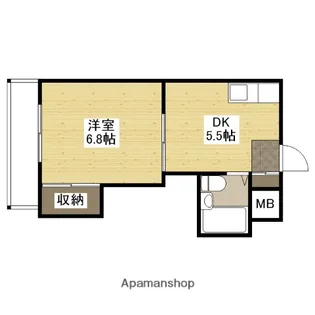 コーポカワモト【3階】の間取り
