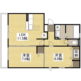 サンハイム己斐中Ⅱ【1階】の間取り