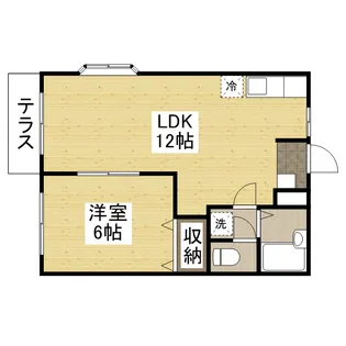 エルディム天王【1階】の間取り