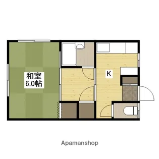 皆実町アパート【2階】の間取り