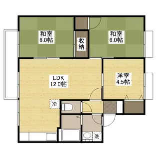 メゾン萩原B棟【1階】の間取り