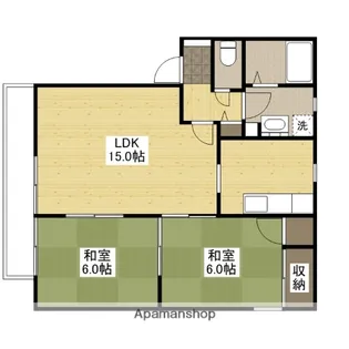 フレグランス中山上【2階】の間取り