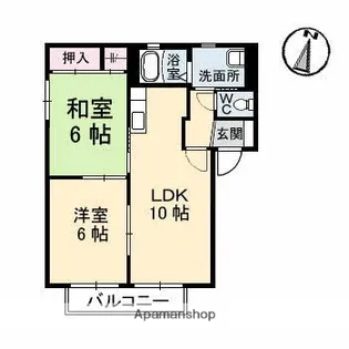 ILEXHEIMB棟【2階】の間取り