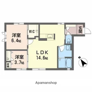 ボナール ニイミ【1階】の間取り