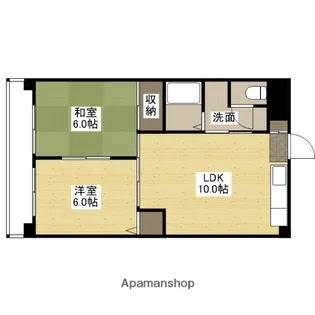 コーポカワチ【4階】の間取り