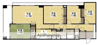 パークシティ牛田【2階】の間取り
