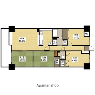 ホウライツルビル【7階】の間取り