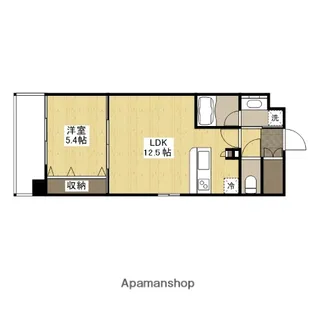 ライフメント平和大通り【5階】の間取り