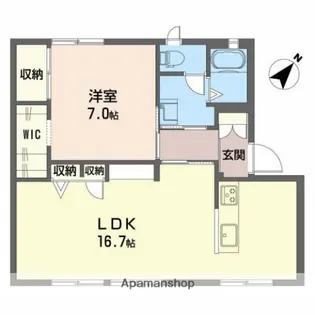 ファミール中村【1階】の間取り