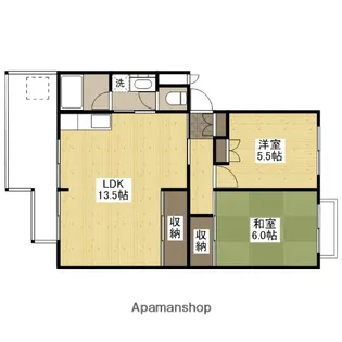 井口台サンハイツ【2階】の間取り